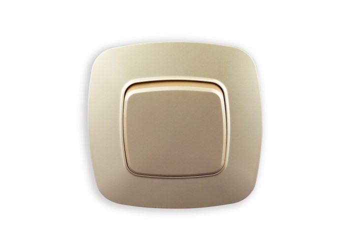 Вимикач 1-клавішний золото ELA