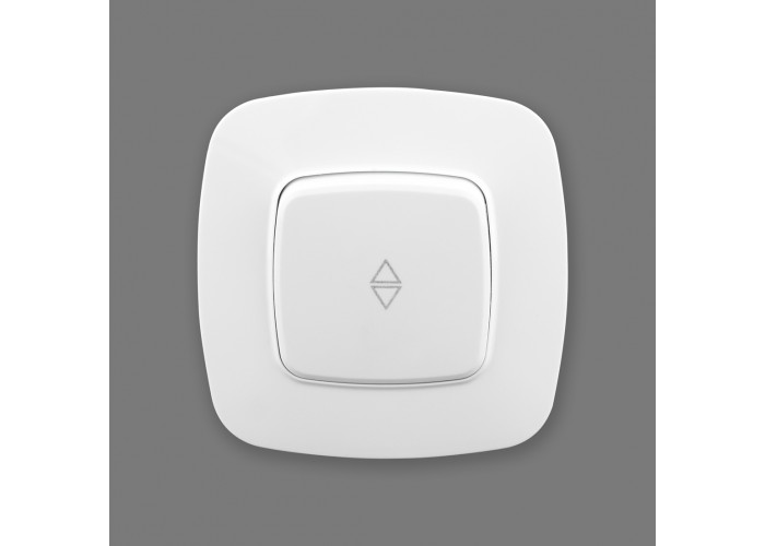 Вимикач прохідний 1-клавішний білий ELA