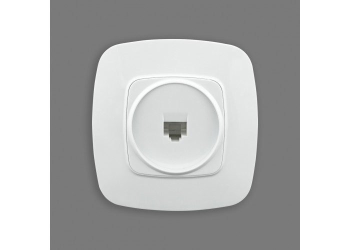 Розетка телефонная цифровая белая ELA