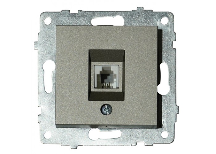 Механізм розетки телефонної GRANO антрацит