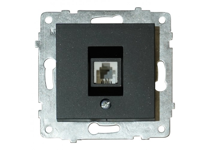 Механизм розетки телефонной GRANO черный