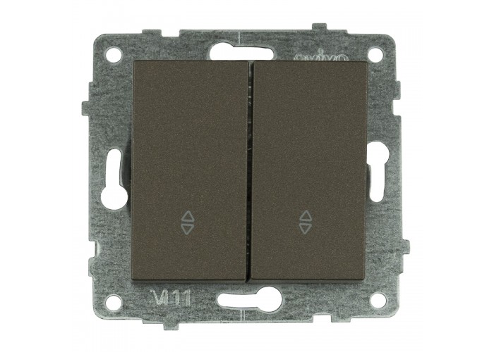 Механизм выключателя проходной 2-клавишный GRANO мока