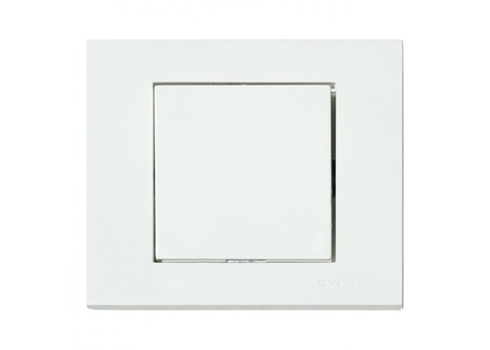 Выключатель 1-клавишный белый GRANO