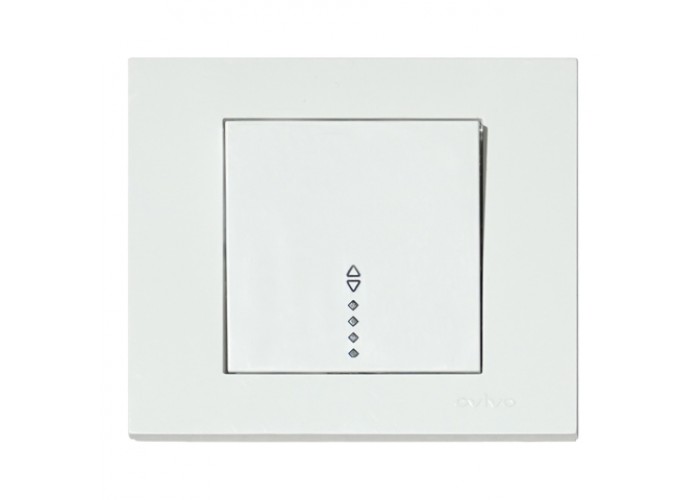 Выключатель 1-клавишный проходной с подсветкой белый GRANO