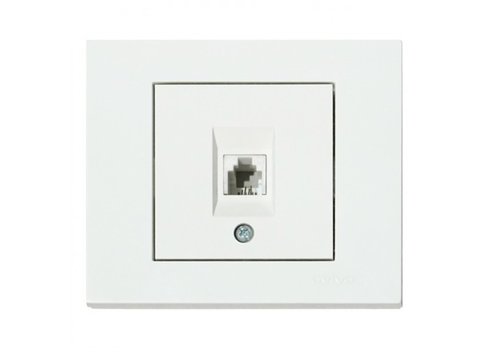 Розетка телефонна біла GRANO