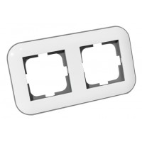 Рамка 2-ая LOFT белый+серый