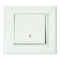 Кнопка звонка белая MINA