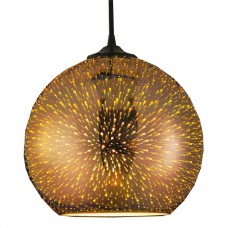 Світильник підвісний QUANTUM Е27 3D-ефект хром мідь