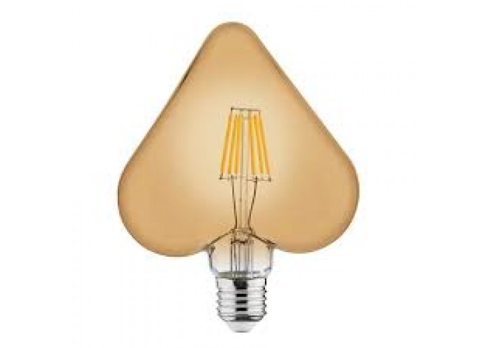 Светодиодная лампа FILAMENT RUSTIC HEART-6 6W E27 2200К