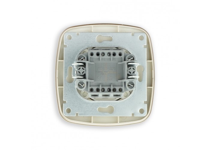 Выключатель 1-клавишный черный-золото ELA