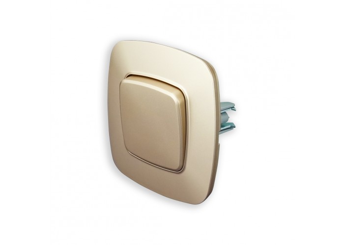 Вимикач 1-клавішний золото ELA