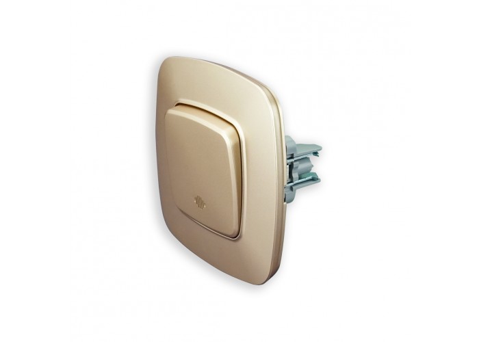 Вимикач 1-клавішний з підсвіткою золото ELA