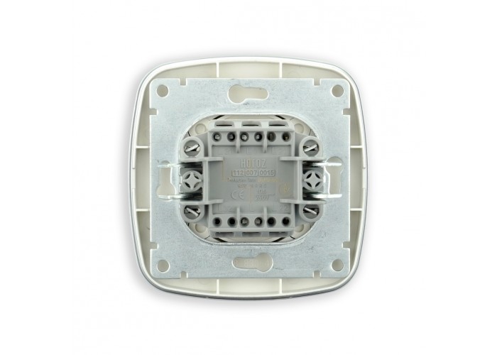 Вимикач прохідний 1-клавішний срібло ELA