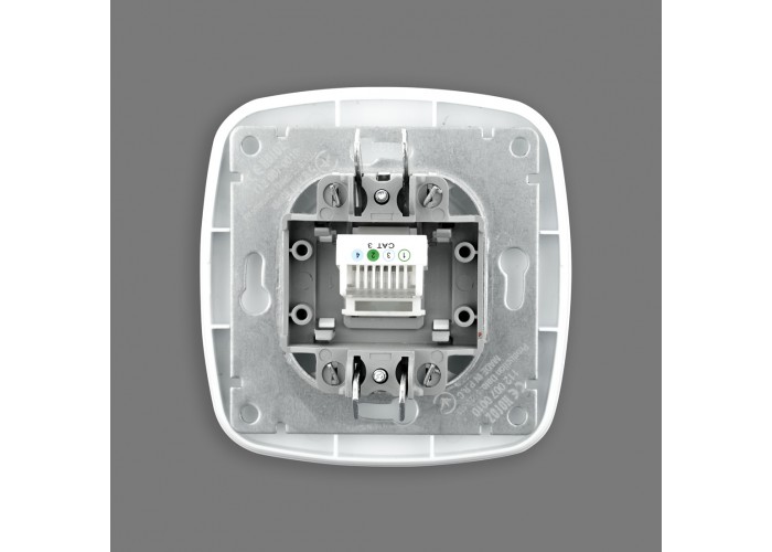 Розетка телефонная цифровая белая ELA