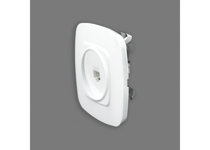 Розетка телефонная цифровая белая ELA