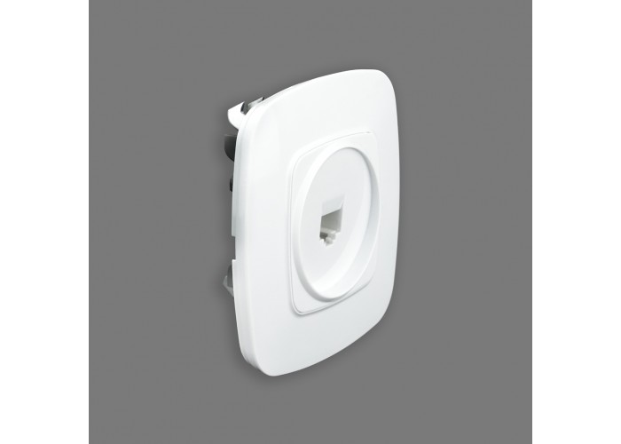 Розетка телефонная цифровая белая ELA