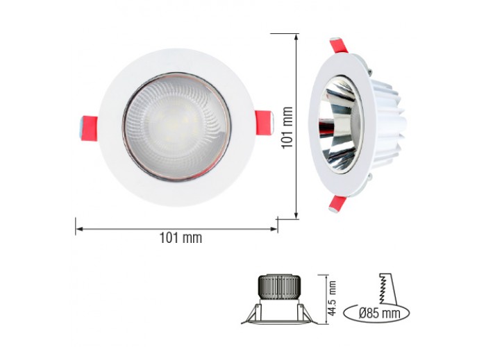 Светодиодный светильник врезной LUCIA-15 15W 6400К