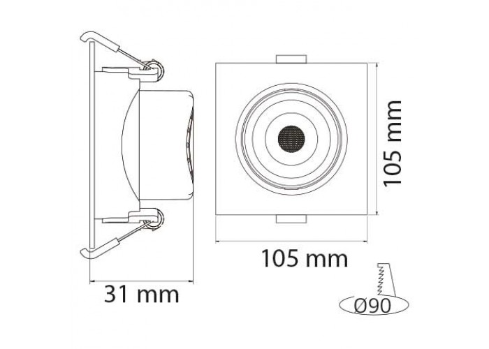 Світлодіодний світильник MAYA-9 9W 6400К