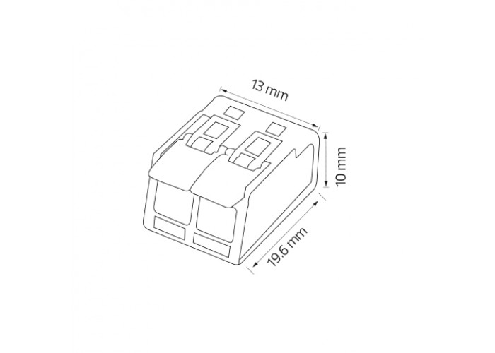 Клемник 2-х полюсний SLIM CONNECTOR-2