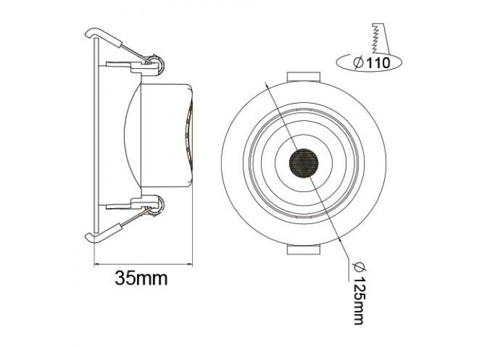 Светодиодный  светильник NORA-12 12W 6400К