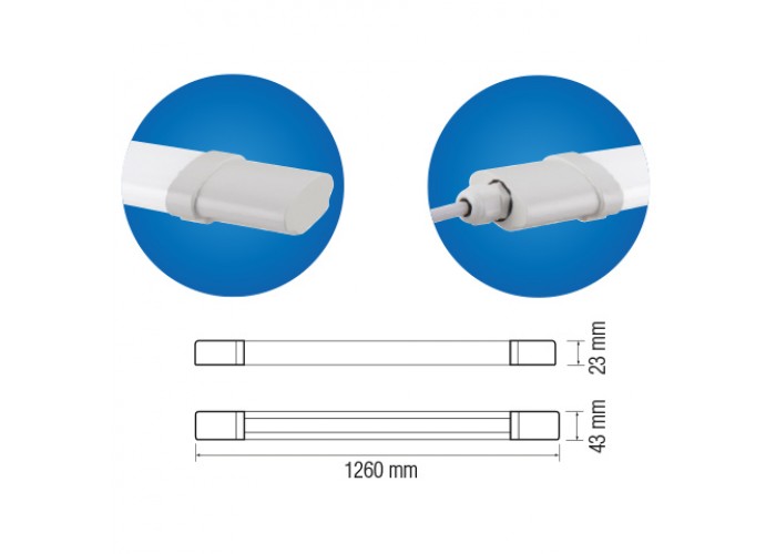 Світлодіодний світильник вологозахищений IRMAK-36 36W 6400K