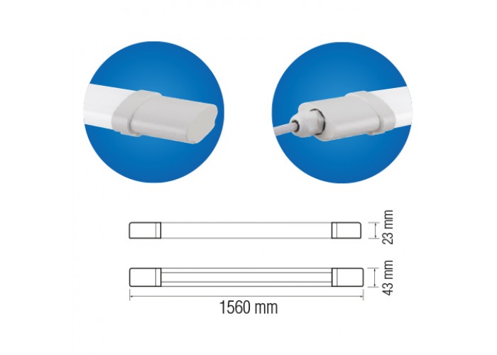 Світлодіодний світильник вологозахищений IRMAK-45 45W 4200K