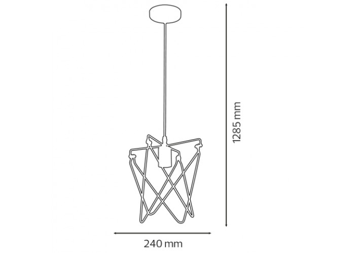 Світильник підвісний KEPLER Е27 чорний