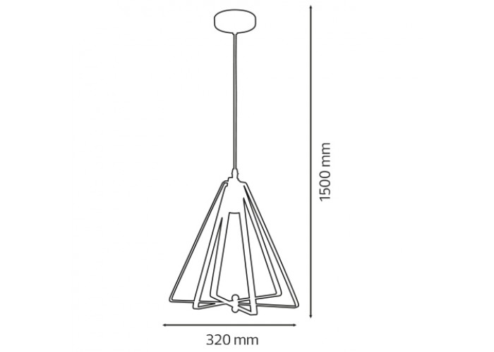 Світильник підвісний  MAXWELL Е27 чорний