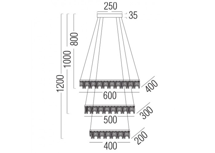 Світлодіодна люстра PANDORA-96 96W