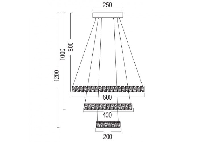 Світлодіодна люстра QUASAR-90 90W