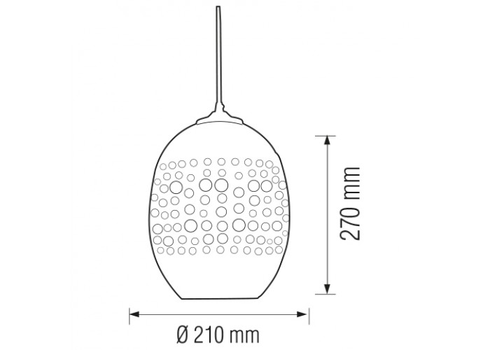 Светильник подвесной RADIAN Е27 3D-эффект овальный