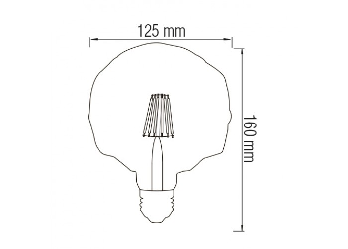 Светодиодная лампа Filament RUSTIC CRYSTAL-6 6W E27