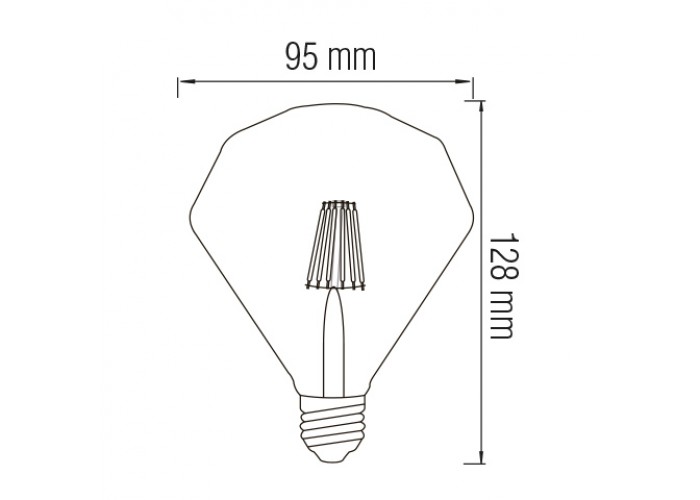 Светодиодная лампа Filament RUSTIC DIAMOND-4 4W E27 2200К