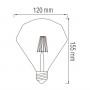 Светодиодная лампа Filament RUSTIC DIAMOND-6 6W E27 2200К