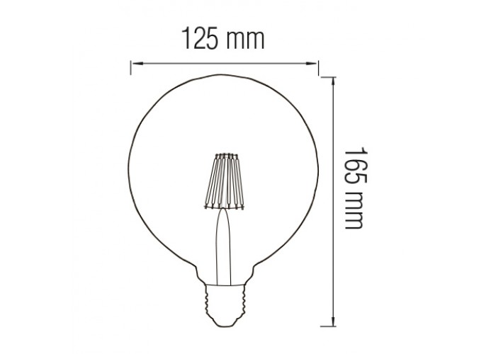 Светодиодная лампа Filament RUSTIC TWIST-6 6W E27 2200К