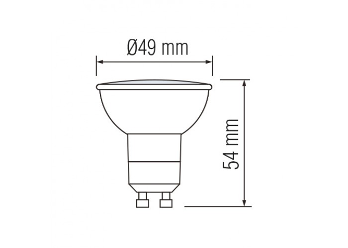 Світлодіодна лампа VISION-6 6W GU10 4200К дімеруюча