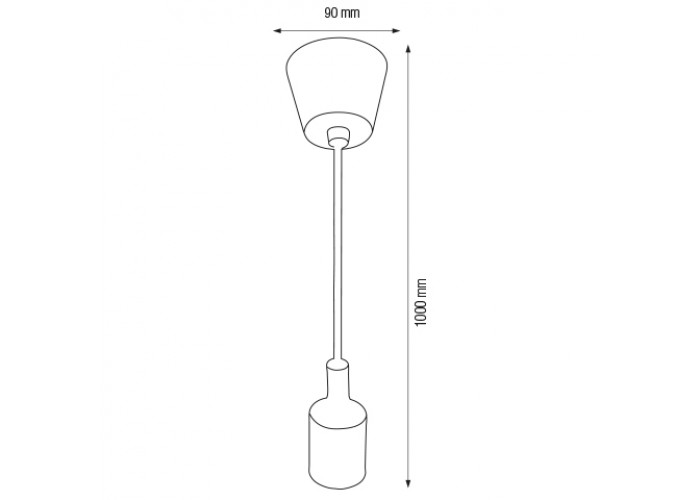 Світильник підвісний VOLTA Е27 чорний